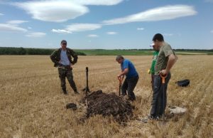 В Молдове найдены останки бойца Красной армии поисковики