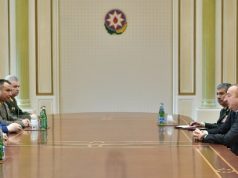 Президент Азербайджанской Республики И.Алиев принял участников заседания Совета министров обороны СНГ