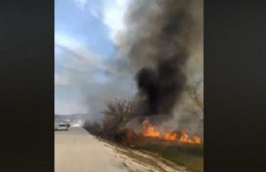 Возле Данчен случился крупный пожар