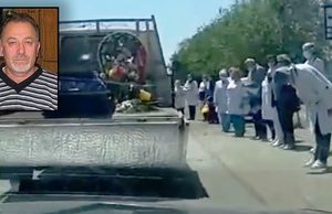 В Чадыр-Лунге врачи встали вдоль дороги, чтобы проститься с коллегой