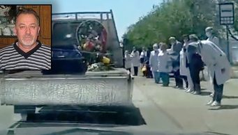 В Чадыр-Лунге врачи встали вдоль дороги, чтобы проститься с коллегой