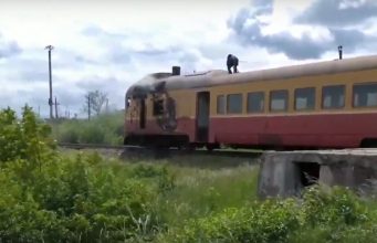 Этот поезд в огне: дизель загорелся на севере Молдовы