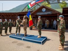 Молдавские военнослужащие возвращаются домой из Косова