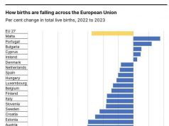 Рождаемость по всему Европейскому союзу снизилась на 5,7%