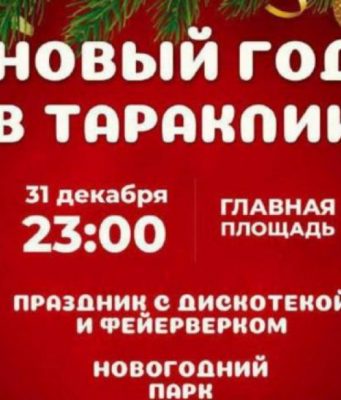Новогодняя ночь в Тараклии: примэрия приглашает жителей встретить смену лет в центре города