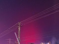 В первую ночь 2025 года жители Молдовы и Румынии наблюдали полярное сияние «Аврора».