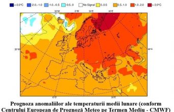 В январе в Молдове средняя температура воздуха ожидается выше нормы