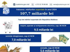 Объем экспорта молдавских производителей в 2024 достиг почти 108 миллиардов леев