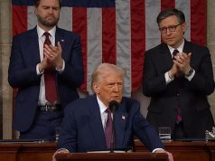 Первое обращение Дональда Трампа к Конгрессу после возвращения в Белый Дом длилось рекордные 1 час, 40 минут