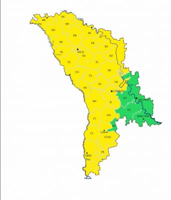 В Молдове введён жёлтый уровень опасности в связи с нестабильной погодной ситуацией.